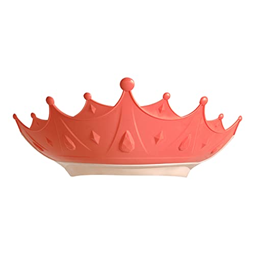 F Fityle Sombrero de champú para Baby Shower, Visera de baño de plástico Ajustable, baño Impermeable para Lavado de Cabello para niñas y niños - Rojo