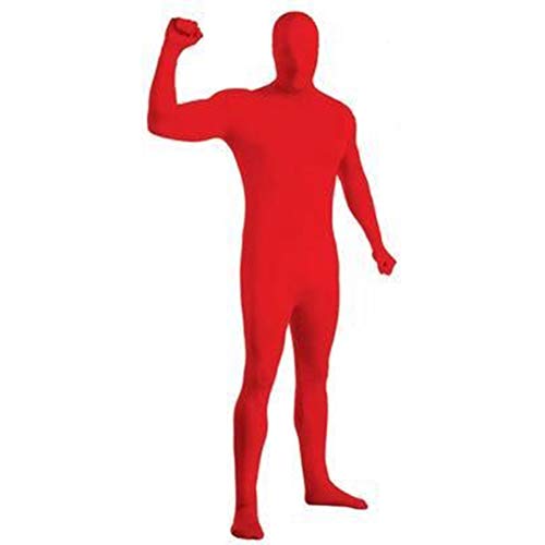 FACAI Disfraz De Halloween Rendimiento, Capa De Invisibilidad, La Piel del Diablo Zentai Traje, Medias De Todo El Cuerpo, La Ropa Invisible,Rojo,M