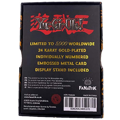 Fanattik - Yu-Gi-Oh Metal Gold Card Replica-Blue Eyes White Dragon, 181898