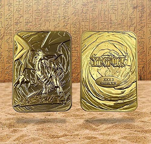 Fanattik - Yu-Gi-Oh Metal Gold Card Replica-Blue Eyes White Dragon, 181898