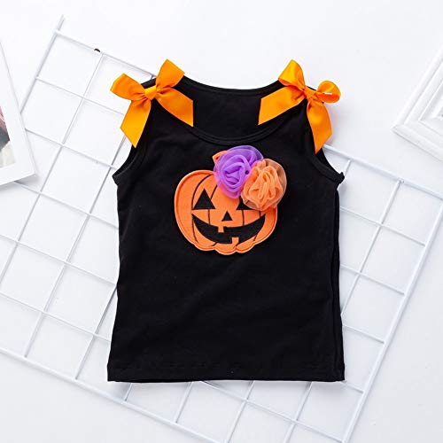 FANCYINN Baby Girls Pumpkin Skeleton Tutu Dress Baby Girls My 1st Disfraz de Halloween Conjunto de 2 Piezas Calabaza