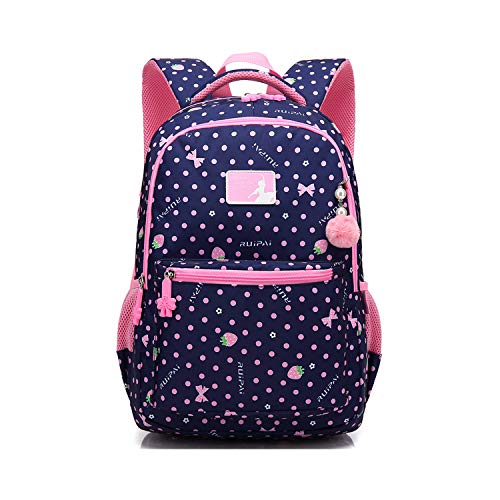 FANDARE Mochila Infantil para niña Mochila Escolar Toddler Kids Mochila Escolar Adolescente Daypacks Niño Viaje Mochilas Impermeable Poliéster Azul Oscuro