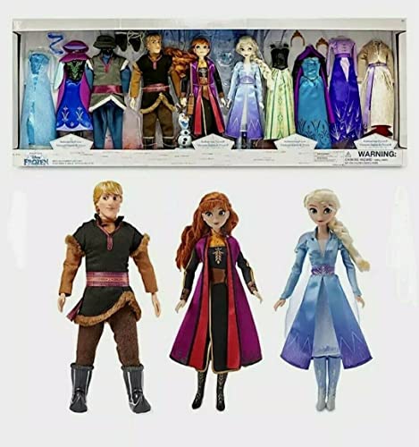 Fashion Elsa Anna Kristoff Doll Deluxe Set de regalo