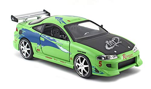 Fast & Furious Coche de réplica Fundido a presión del Mitsubishi Eclipse del 1995 a Escala 1:24