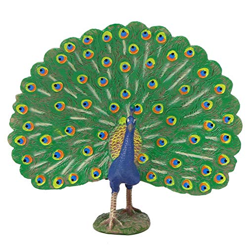 FastUU Ornamento del Pavo Real del Juguete de los niños, Modelo del Pavo Real, Regalo de la Oficina de la Navidad para el hogar(M-1434 Peacock)