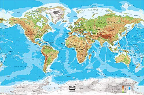 FAWFAW Rompecabezas Niños Y Adultos 1500 Piezas, Gran Mapa Mundial