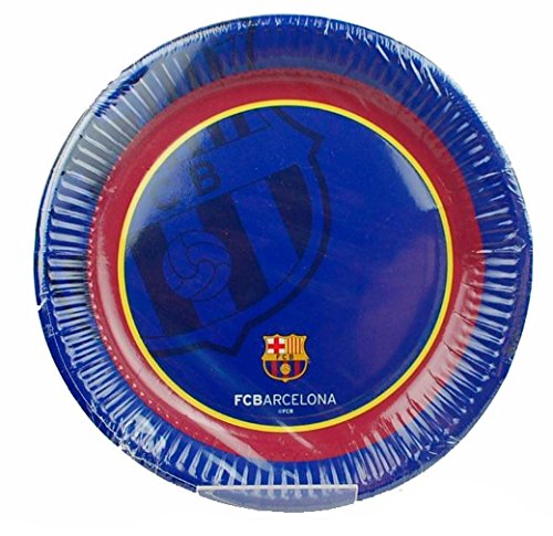 FC Barcelona Fútbol Club Oficial de Barcelona - 50 platos de papel (20 cm), acabado brillante