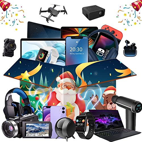 FDSUFDY 2021 Christmas Random Electronic Box Christmas Random Electronic Box Friends Junior Birthday Gifts,Bulk pallets for Sale Have Opportunity to Open Drone Tablet Gaming HeadsetSmall Camera