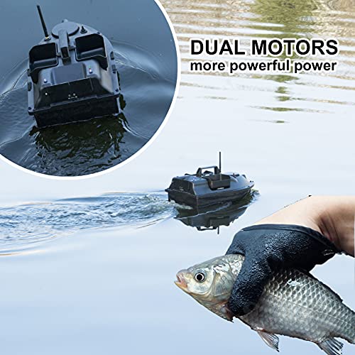 FDYD RC Cebo de Pesca de Barco 500m Distancia GPS Postion travesía Auto Remoto Control de la Pesca de Cebo Vivo con Control de Almacenamiento de Tres ablel anidamiento,12000mAh