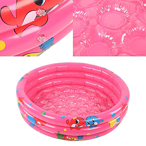 FECAMOS Pink Baby Pool, Piscina de Juegos de Agua Suave y Protectora para Interiores y Exteriores para niños(120cm)