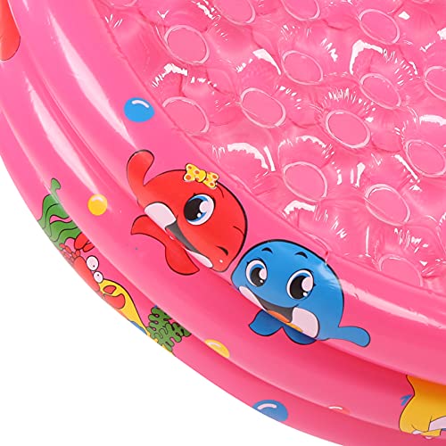 FECAMOS Pink Baby Pool, Piscina de Juegos de Agua Suave y Protectora para Interiores y Exteriores para niños(120cm)