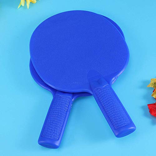 FEEE-ZC 1 par de Bates de Tenis de Mesa, Raqueta de plástico para niños, práctica, Entrenamiento, Patines de plástico para niños (Azul)