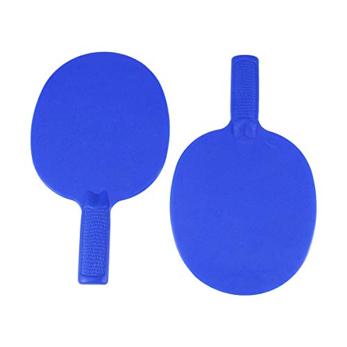 FEEE-ZC 1 par de Bates de Tenis de Mesa, Raqueta de plástico para niños, práctica, Entrenamiento, Patines de plástico para niños (Azul)