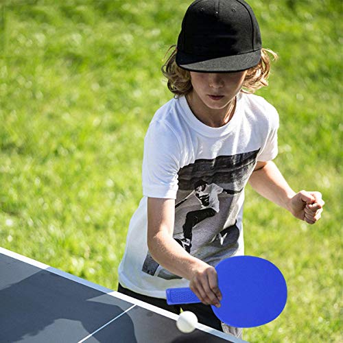 FEEE-ZC 1 par de Bates de Tenis de Mesa, Raqueta de plástico para niños, práctica, Entrenamiento, Patines de plástico para niños (Azul)