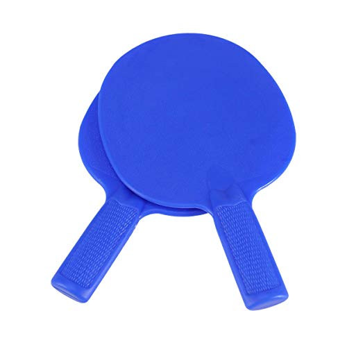 FEEE-ZC 1 par de Bates de Tenis de Mesa, Raqueta de plástico para niños, práctica, Entrenamiento, Patines de plástico para niños (Azul)