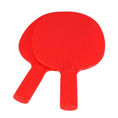 FEEE-ZC 1 par de Bates de Tenis de Mesa, Raqueta de plástico para niños, práctica, Entrenamiento, Patines de plástico para niños (Rojo)