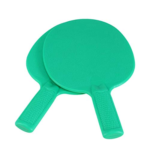 FEEE-ZC 1 par de Bates de Tenis de Mesa, Raqueta de plástico para niños, práctica, Entrenamiento, Patines de plástico para niños (Verde)