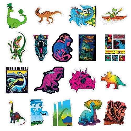 FENGLING Animal Dinosaurio Jurassic Park World Pegatinas Tyrannosaurus Rex para Ordenador portátil teléfono Guitarra Maleta niños Juguete Pegatina 50 unids/Set