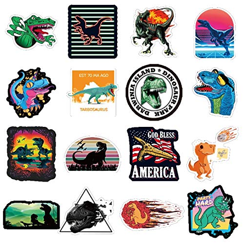 FENGLING Animal Dinosaurio Jurassic Park World Pegatinas Tyrannosaurus Rex para Ordenador portátil teléfono Guitarra Maleta niños Juguete Pegatina 50 unids/Set