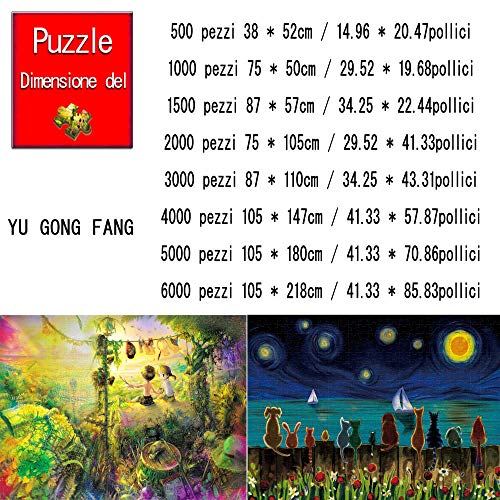 FFLFFL - Puzzle para adultos (3000 piezas), diseño de rompecabezas de reserva de biblioteca, fantástico para niños para la familia y los amigos de la educación, vacaciones, regalo favorito