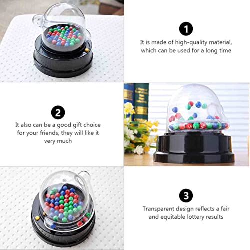 FHCSAO Máquina Eléctrica Shake Lucky Ball, Mini Máquinas de Lotería Portátiles, con 49 Bolas Tricolores, para Promociones Comerciales, Cibercafés, Restaurantes, Fiestas de Navidad