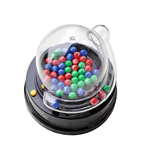 FHCSAO Máquina Eléctrica Shake Lucky Ball, Mini Máquinas de Lotería Portátiles, con 49 Bolas Tricolores, para Promociones Comerciales, Cibercafés, Restaurantes, Fiestas de Navidad