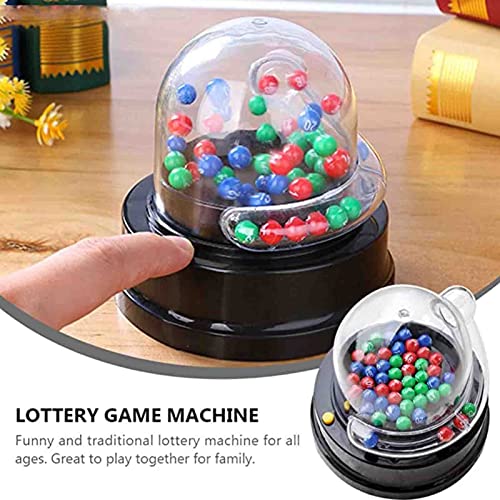 FHCSAO Máquina Eléctrica Shake Lucky Ball, Mini Máquinas de Lotería Portátiles, con 49 Bolas Tricolores, para Promociones Comerciales, Cibercafés, Restaurantes, Fiestas de Navidad