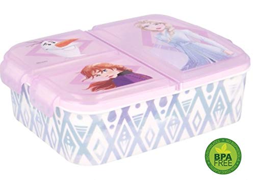 Fiambrera infantil con diseño de 2 Anna y Elsa, caja de sándwich, lata de Bento, PJ Masks, Spiderman, Los Vengadores, Mickey, Paw Patrol, sin BPA, guardería, cumpleaños (reina de hielo 2) (2021)