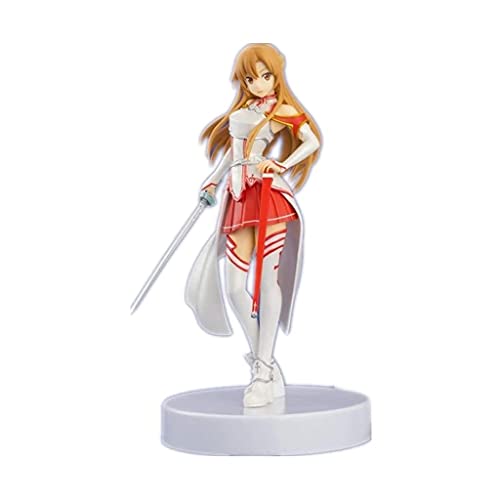 Figura de acción Anime Figurine Sword Art Online Asuna Carácter Modelo PVC Estatua hecha a mano Adornos de escritorio Coleccionables Juguetes de papel Muñeca Doll Birthday regalos ( Color : White )