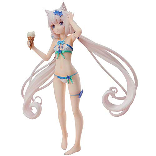 Figuras De Anime Modelo De Personaje Imagen Estática Estatua Coleccionables Anime Model Collectibles Toy Modelo De Personaje Juguete Adultos Y Fanáticos Del Anime,1/10 Bañador Chica Gato Chocolate E