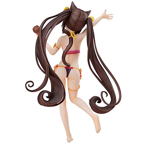 Figuras De Anime Modelo De Personaje Imagen Estática Estatua Coleccionables Anime Model Collectibles Toy Modelo De Personaje Juguete Adultos Y Fanáticos Del Anime,1/10 Bañador Chica Gato Chocolate E