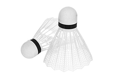 FiNeWaY Juego de 4 jugadores de badminton con bastones de raquetas y red para exteriores con bolsa de transporte