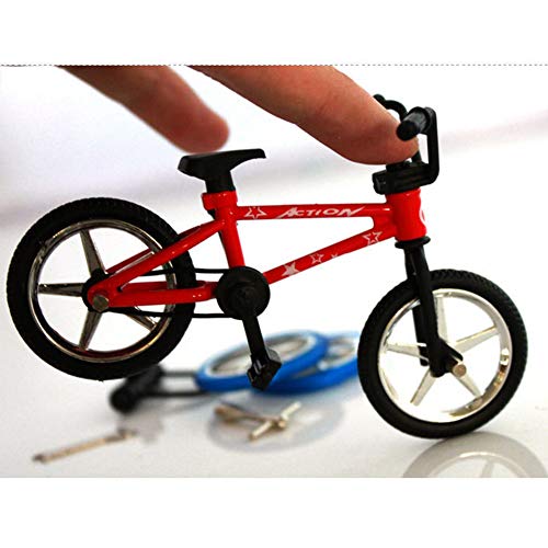 Finger Bike BMX Mini Finger Bikes Funcional Mountain Sport Bike Miniatura Metal Juego para Niños Boys - Rojo