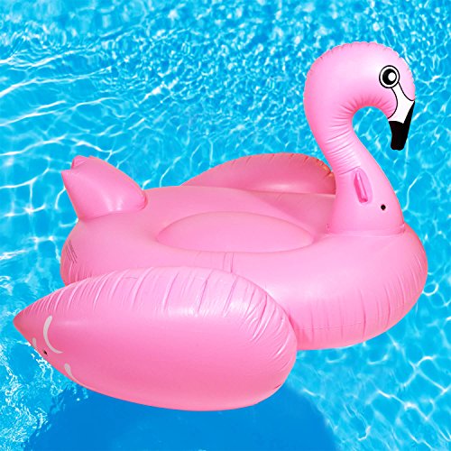 Flamingo Air Matelas Gonflable Cygne Matelas AIR Lit bain île de natation île 200 x 160 cm rose bonbon