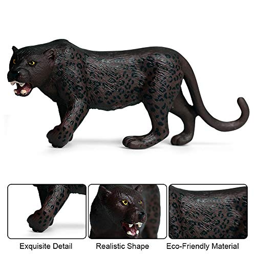 FLORMOON 6 Piezas de Figuras de Animales de la Familia Panther Realistic Juguete Pantera Animal Figure Early Educational Toys Science Project Christmas Birthday Gift for Kids