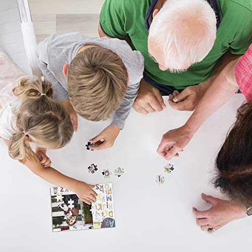 Fotoprix Puzzle Educativo Personalizado con la Foto del niño o de la niña | 5 Modelos Diferentes para coleccionar | Puzzle Infantil de 40 Piezas Grandes | Abecedario (Castellano)