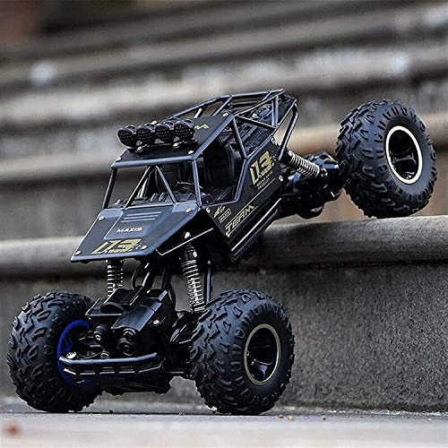 Four Wheel Drive RC Cars 4WD Large Foot Alloy Off-Road Vehicle Truck 2.4Ghz High Speed Radio Remote Control Fast Racing Buggy Hobby Car for Children Boys Adults Best Gifts (1 Battery)