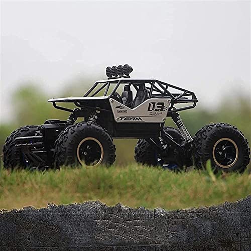 Four Wheel Drive RC Cars 4WD Large Foot Alloy Off-Road Vehicle Truck 2.4Ghz High Speed Radio Remote Control Fast Racing Buggy Hobby Car for Children Boys Adults Best Gifts (1 Battery)