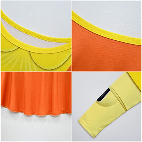 FRIKE Disfraz De Cosplay Vestidos para Niñas Máscara Traje De Manga Larga Vestidos De Muñeca Ropa De Halloween Accesorios Disfraces Vestidos(Size:160cm)