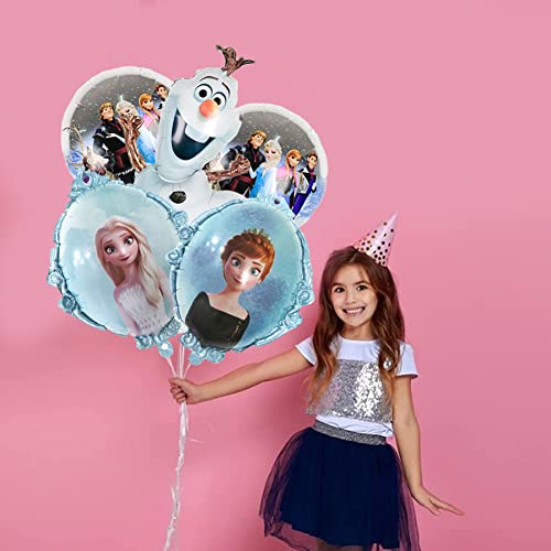 Frozen Elsa Decoración para Fiestas Cumpleaños globo de decoración de Anime Globos Cumpleaños Decoracion de juego de globos de cumpleaños para niños 5Pcs