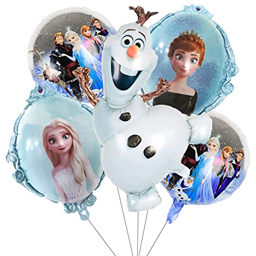 Frozen Elsa Decoración para Fiestas Cumpleaños globo de decoración de Anime Globos Cumpleaños Decoracion de juego de globos de cumpleaños para niños 5Pcs