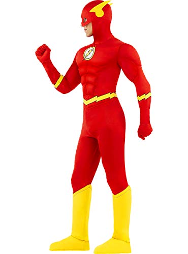 Funidelia | Disfraz de Flash Oficial para Hombre Talla XS ▶ Superhéroes, DC Comics, Justice League - Color: Rojo - Licencia: 100% Oficial - Divertidos Disfraces y complementos