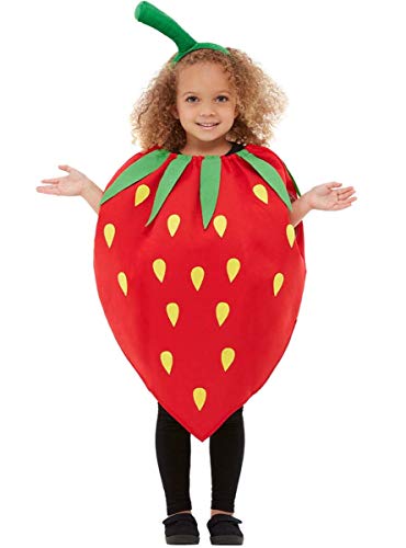 Funidelia | Disfraz de Fresa para niño y niña Talla 3-6 años ▶ Fruta, Comida - Color: Rojo - Divertidos Disfraces y complementos para Carnaval y Halloween