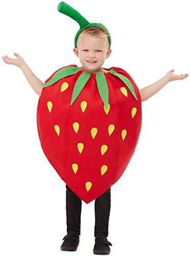 Funidelia | Disfraz de Fresa para niño y niña Talla 3-6 años ▶ Fruta, Comida - Color: Rojo - Divertidos Disfraces y complementos para Carnaval y Halloween