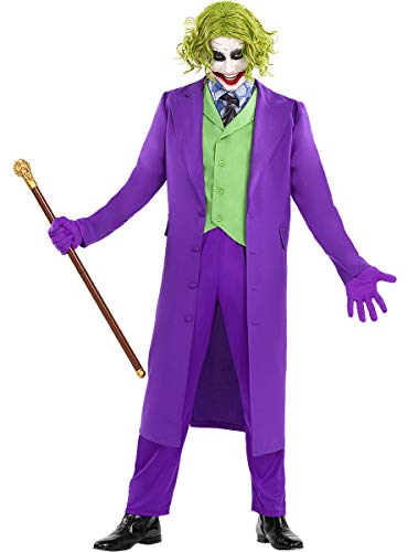 Funidelia | Disfraz de Joker - El Caballero Oscuro Oficial para Hombre Talla XL ▶ Superhéroes, DC Comics, Villanos - Color: Morado - Licencia: 100% Oficial