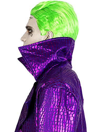 Funidelia | Peluca de Joker - Suicide Squad Oficial para Hombre ▶ Superhéroes, DC Comics, Villanos - Color: Verde, Accesorio para Disfraz - Licencia: 100% Oficial