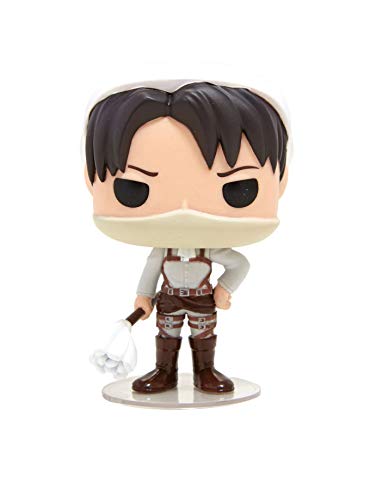 Funko – Attack on Titan - Colección Pop, Figura de Vinilo 239 - Cleaning Levi, Edición Limitada, 9 cm