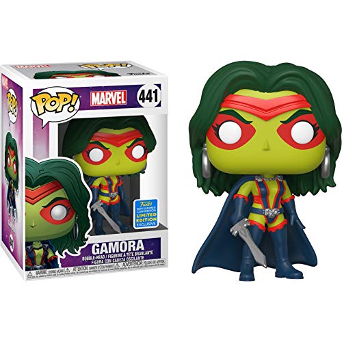 Funko Pop! Marvel Gamora Exclusiva Figura de vinilo #441 (con funda protectora de caja emergente)