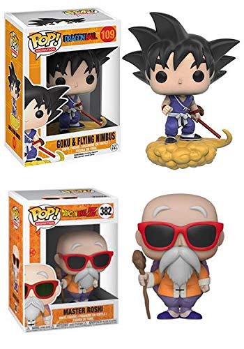 FunkoPOP Dragonball Z: Goku & Flying Nimbus + Master Roshi – Stylized Vinyl Figure