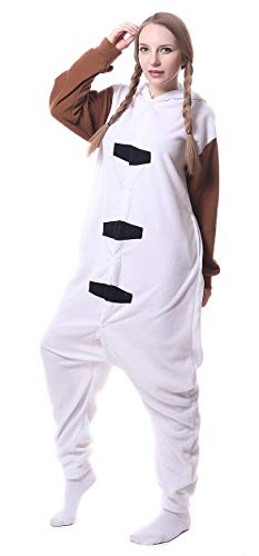 FunnyCos Pijama unisex de animales para adultos, disfraz de cosplay con capucha, para descansar, Olaf, S